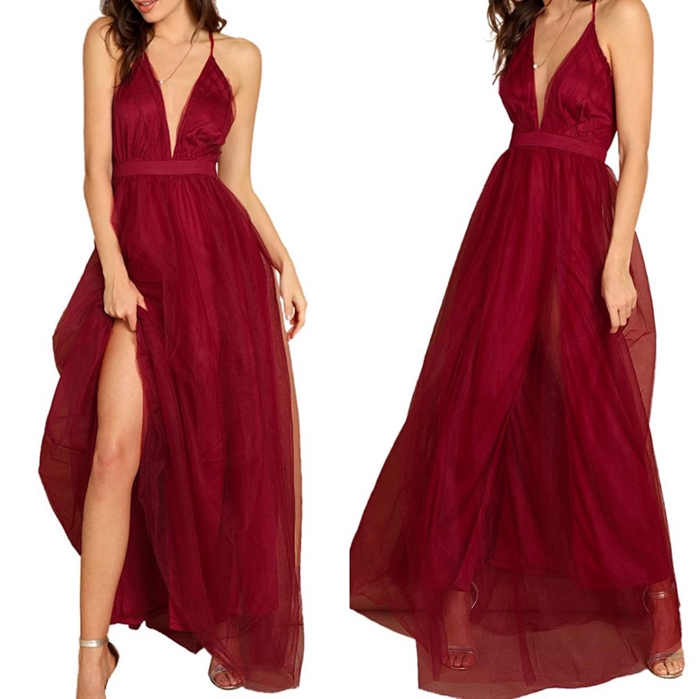 Red Backless Dress
